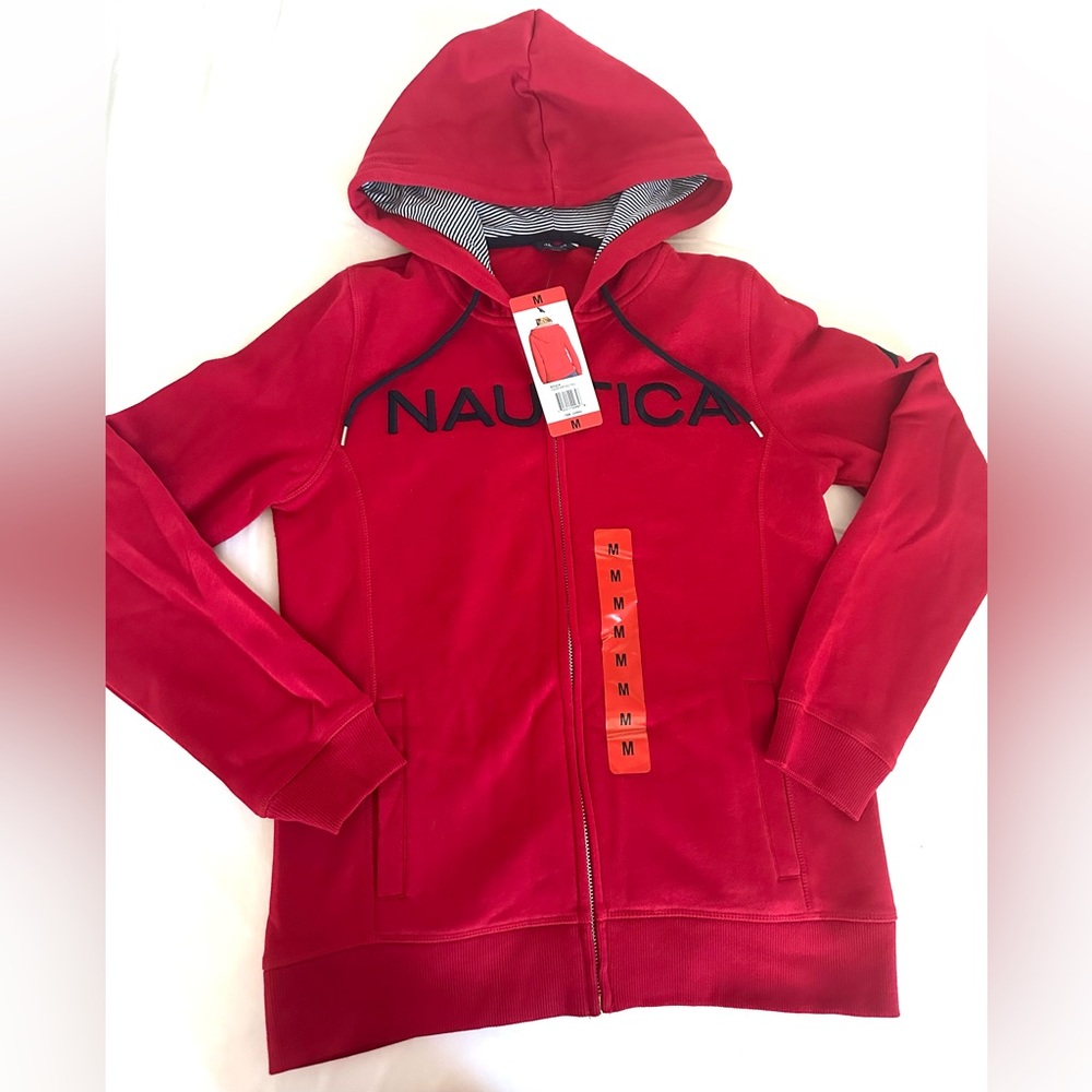Nautica Red Hoodie. Women size medium. New with tag
